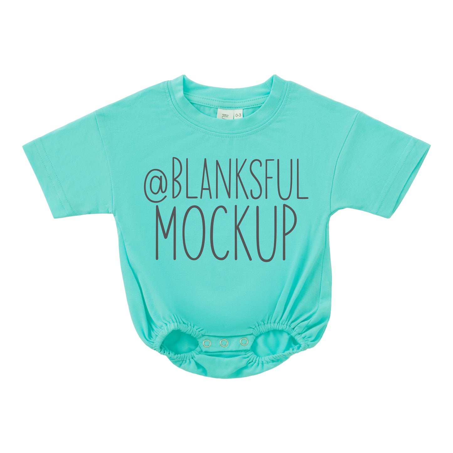 Bubble Romper 95% Polyester - Mockup - Beach Blue