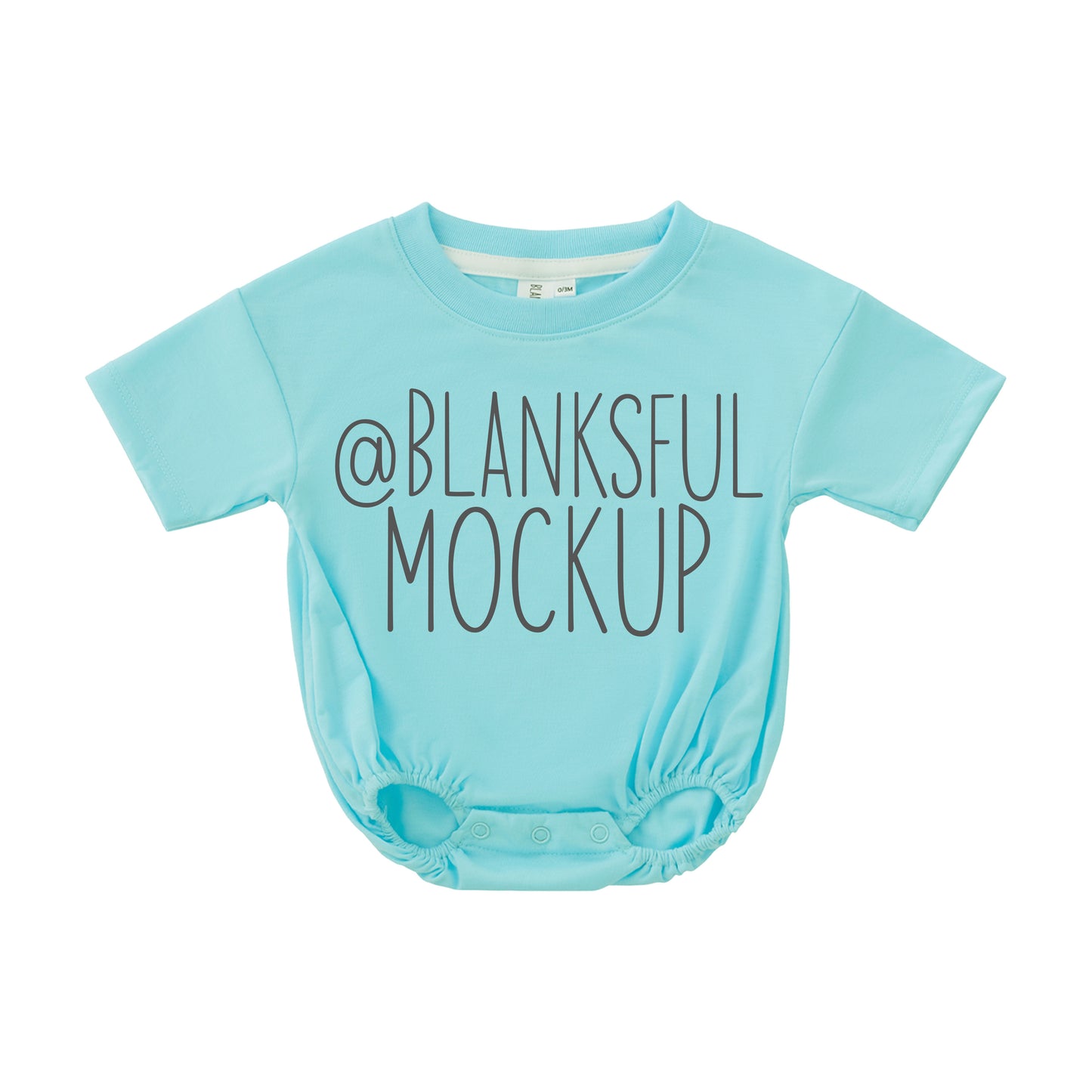 Bubble Romper 100% Polyester - Mockup - Blue