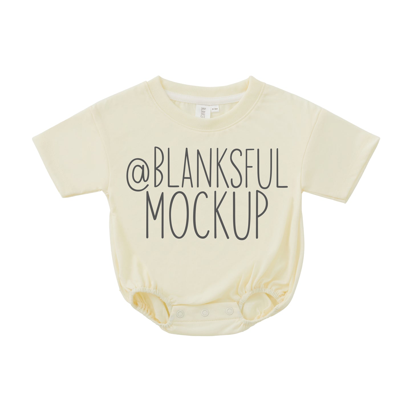 Bubble Romper 100% Polyester - Mockup - Cream