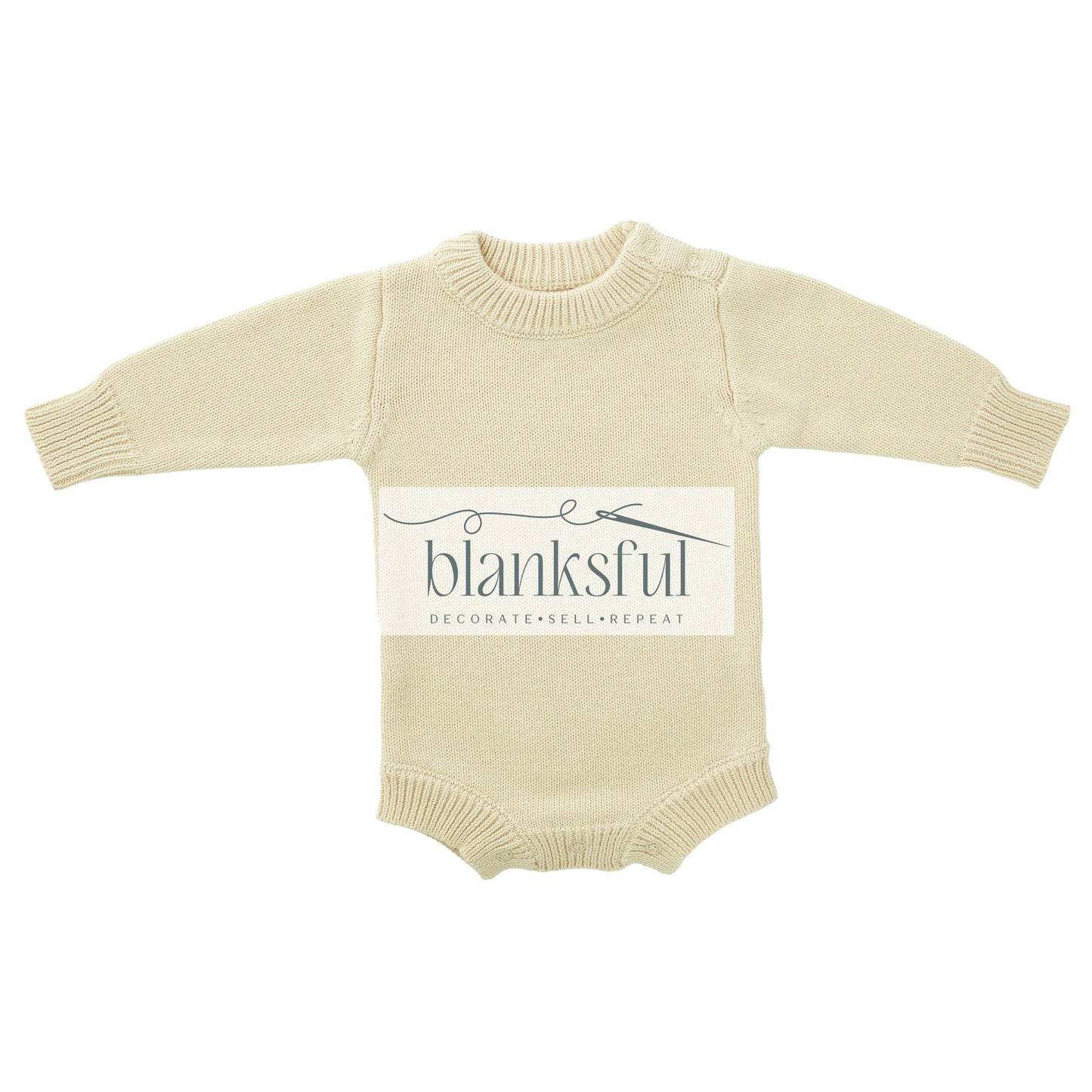 Long Sleeve Knit Romper - Unisex - 100% Cotton
