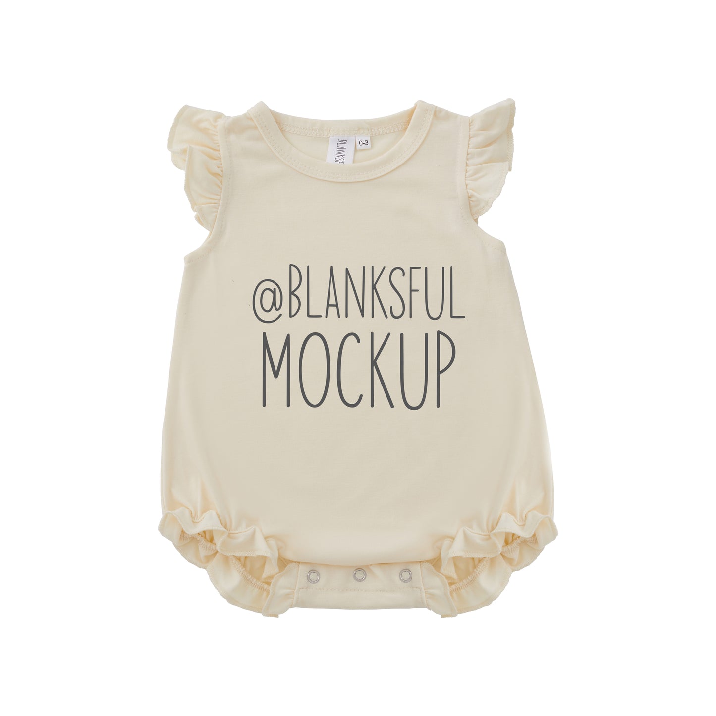 Flutter Romper - Mock-Up - Digital - Cream