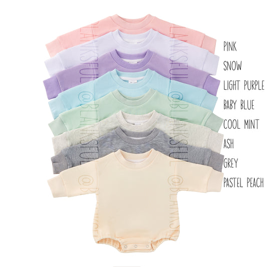 Sweatshirt Romper - Blank Sublimation Romper