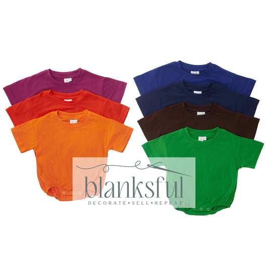 Baggy Bubble Baby Romper - 95% Polyester - Short Sleeve