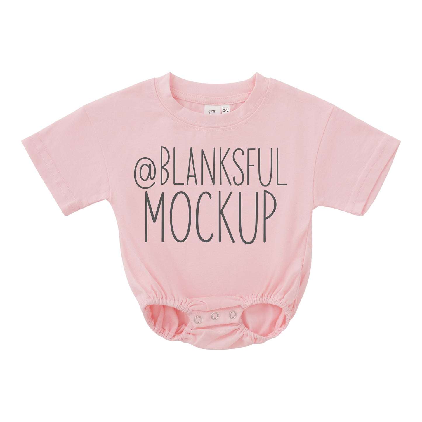 Bubble Romper 95% Polyester - Mockup - Light Pink