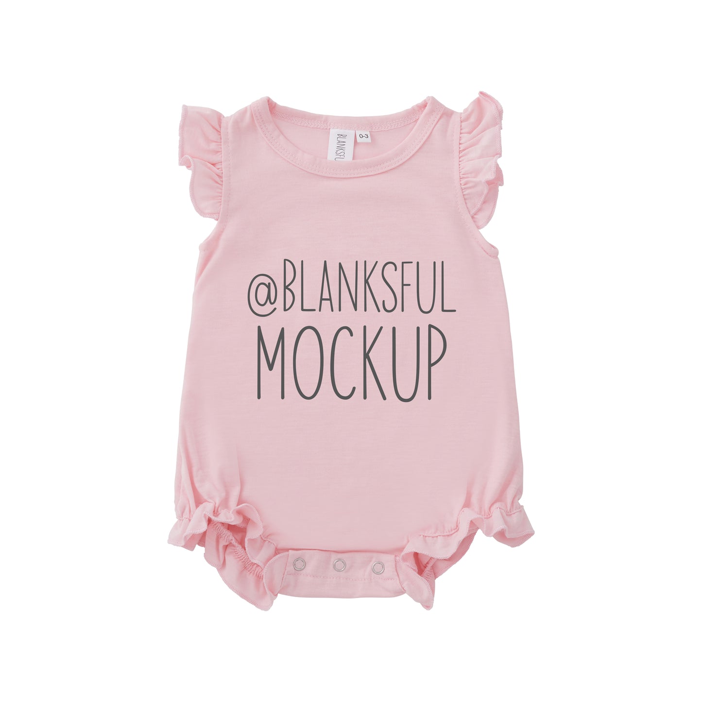 Flutter Romper - Mock-Up - Digital - Light Pink