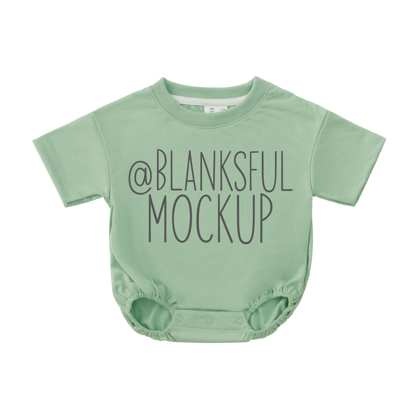 Bubble Romper 100% Polyester - Mockup - Sage