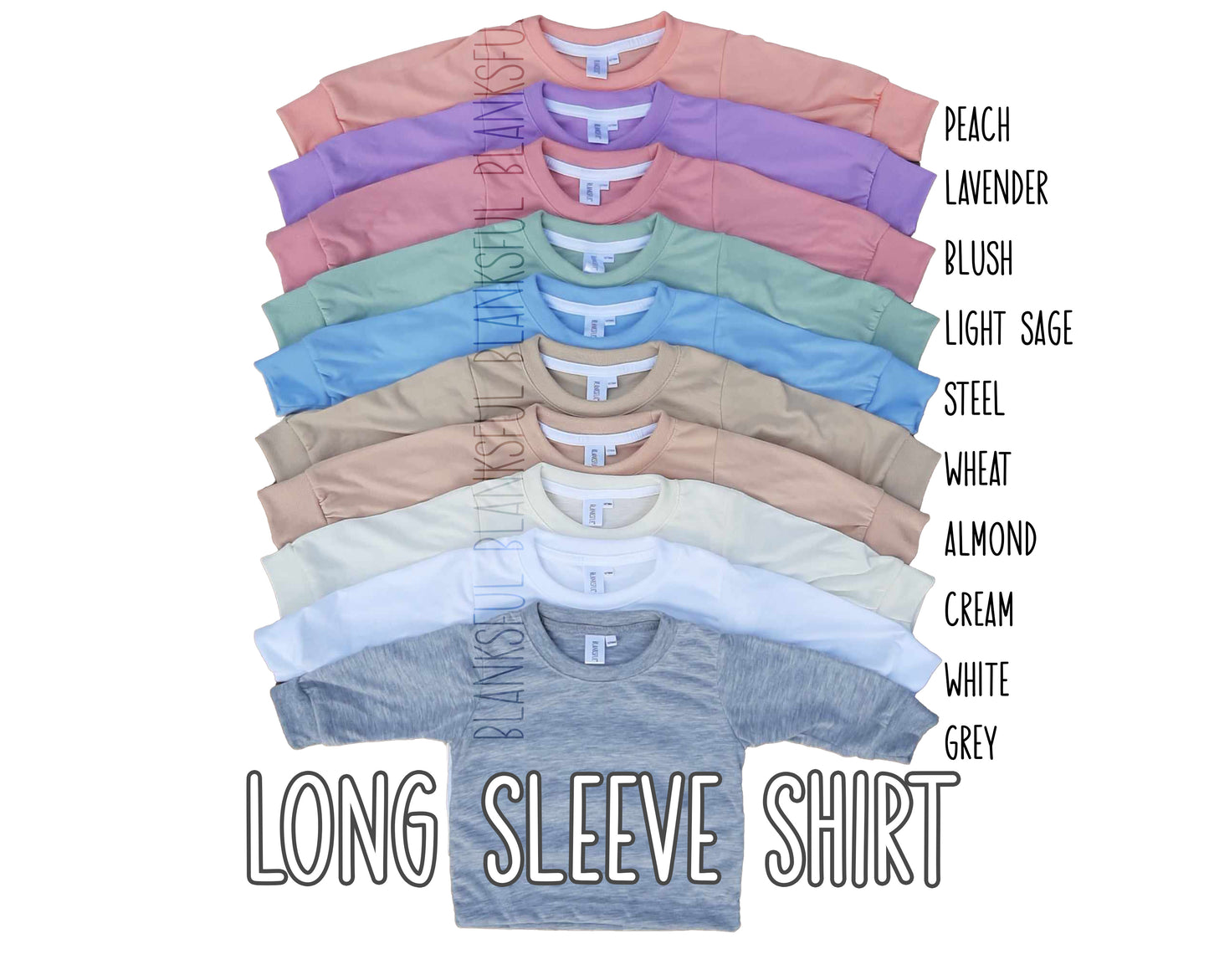 (10 COLORS) 100% Polyester Child Long Sleeve Sublimation Blanks - INFANT - TODDLER - YOUTH
