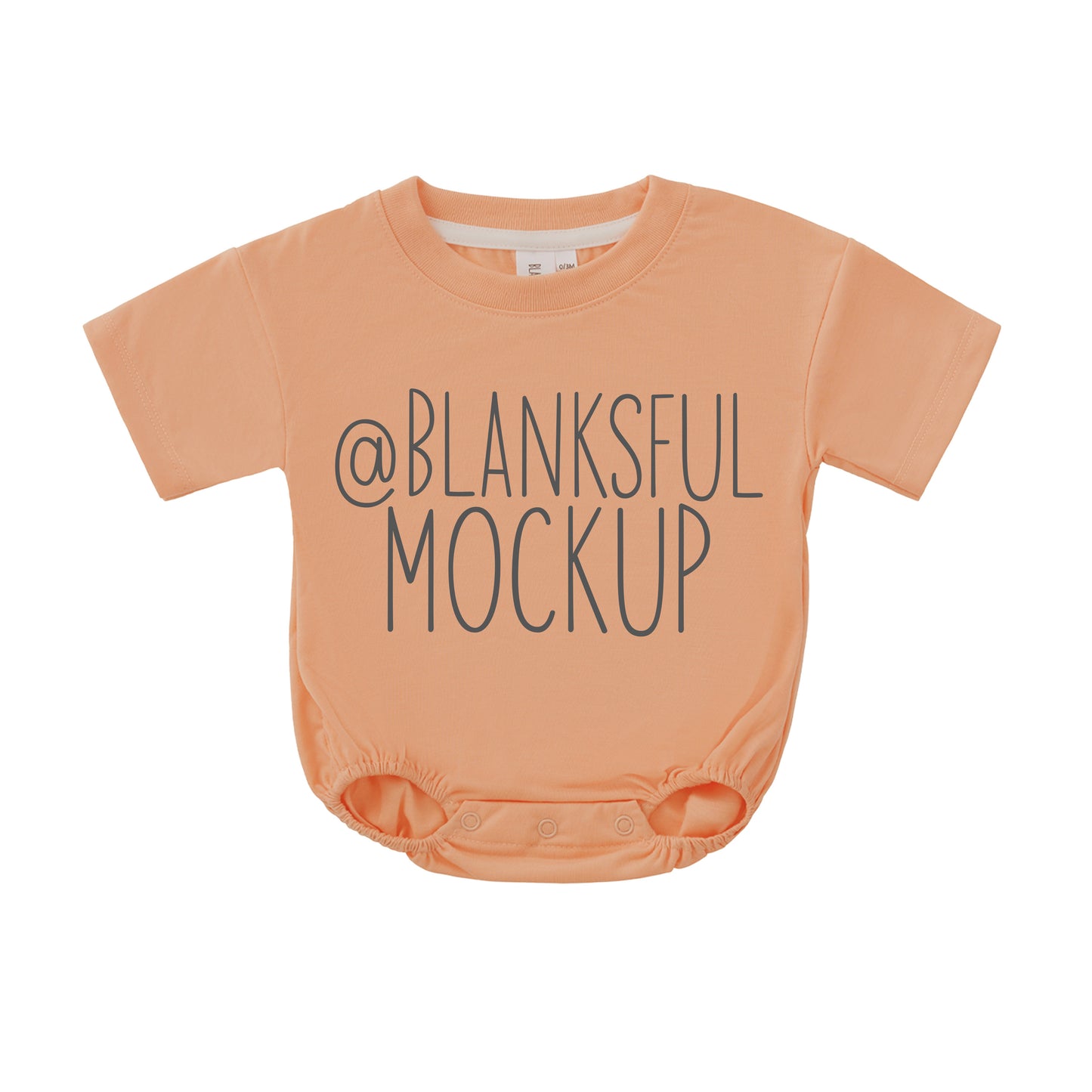 Bubble Romper 100% Polyester - Mockup - Peach