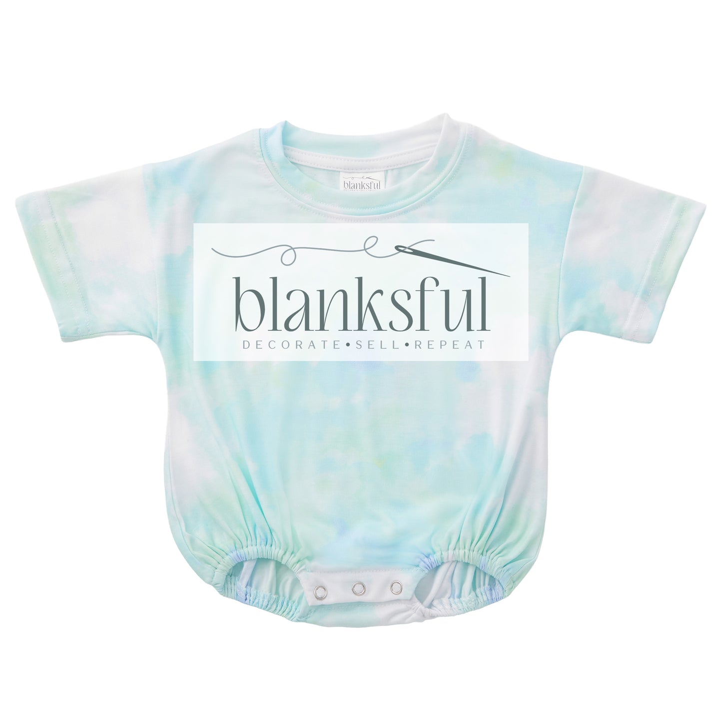 Printed Short Sleeve Baggy Bubble Baby Romper - 95% Polyester