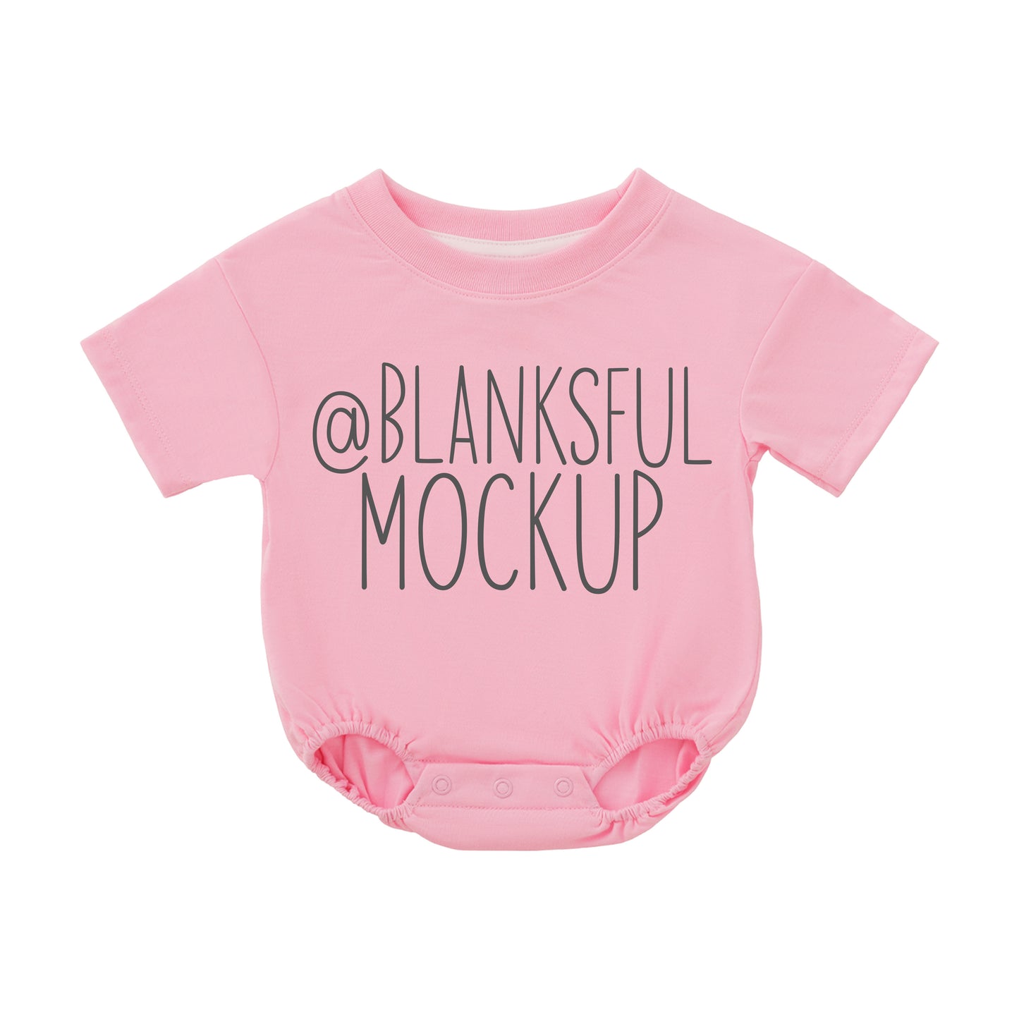 Bubble Romper 100% Polyester - Mockup - Pink