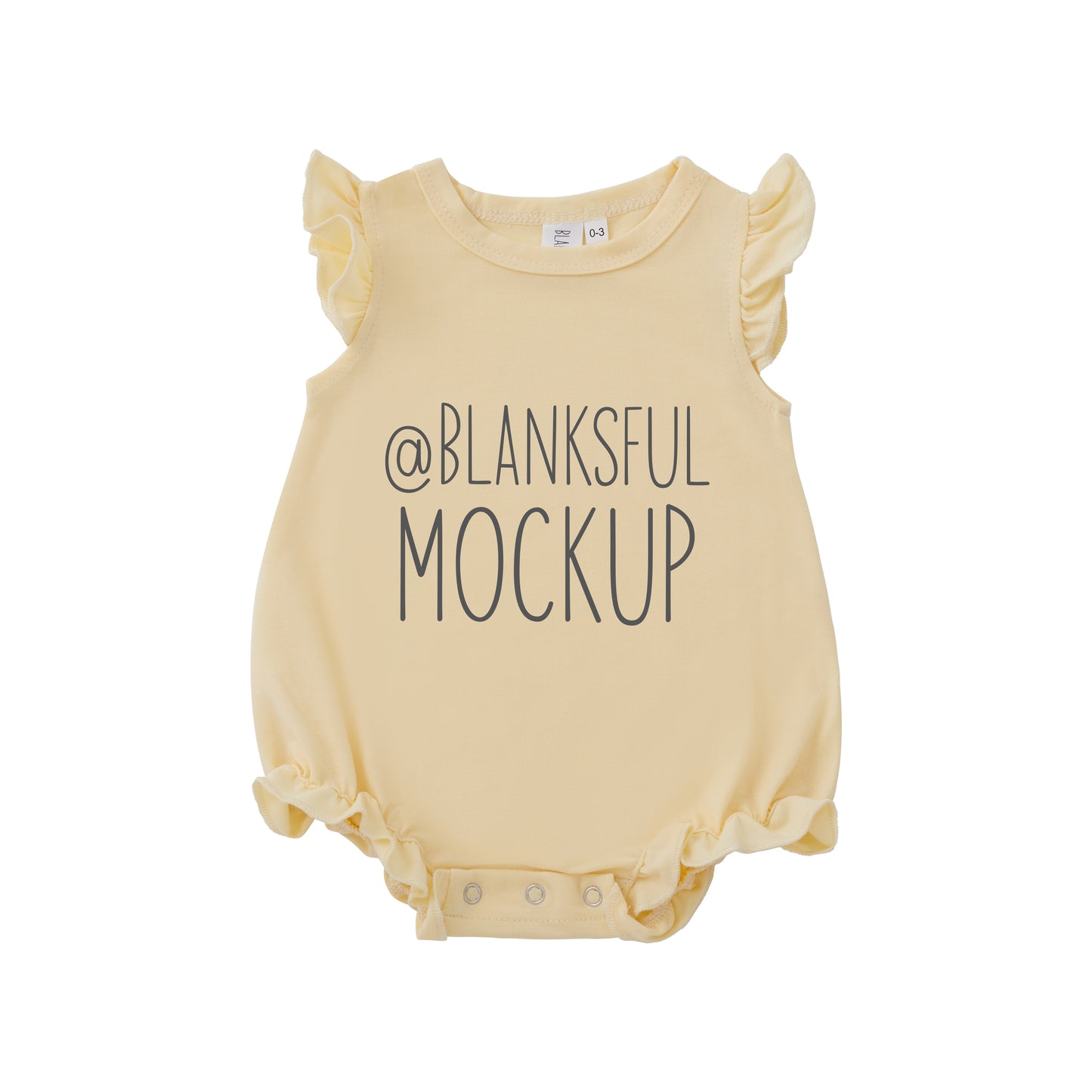 Flutter Romper - Mock-Up - Digital - Spring Yellow