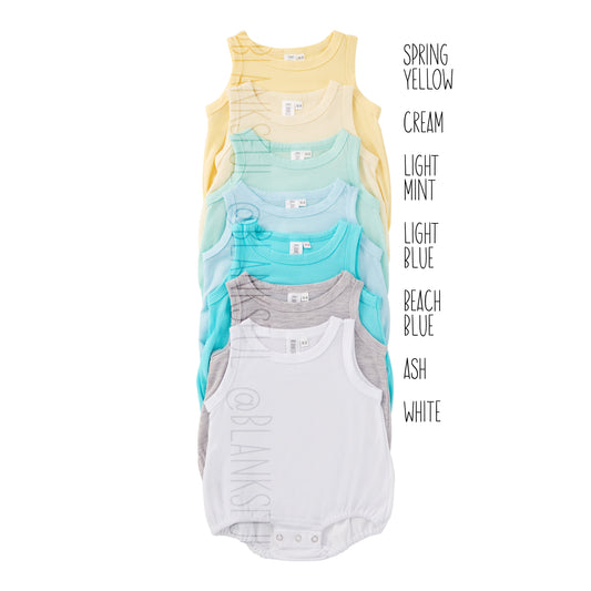 Boys Polyester Blank Sublimation Tank Romper