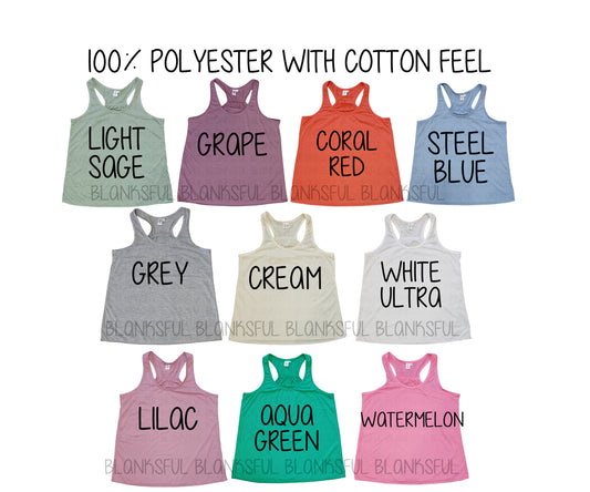 (17 COLORS) 100% Polyester Women's Racer Back Tank Top - Size S-XXL