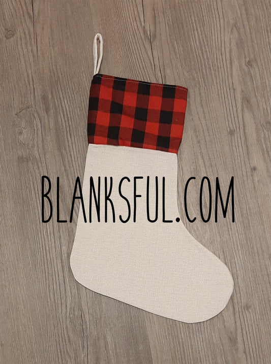 Blank Christmas Stocking, Sublimation Stocking