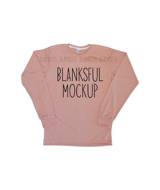 Blanksful Mockup Blush Long Sleeve Shirt