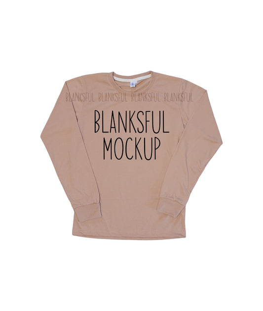 Blanksful Mockup Clay Long Sleeve Shirt