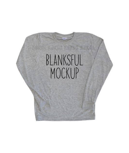Blanksful Mockup Grey Long Sleeve Shirt