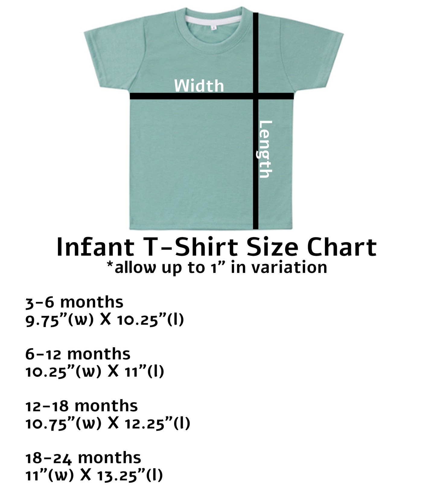 (24 COLORS INFANT) 100% Blank Polyester Infant Shirts