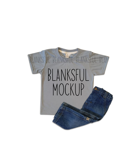 Blanksful Mockup Iceberg Child Shirt - Shirt mockup for sublimation - Mock up child shirt - Flay Lay Mockup