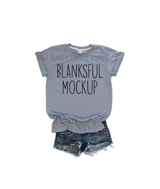 Blanksful Mockup Iceberg Adult Unisex Shirt - Shirt mockup - Mock up shirt - Flay Lay Mockup - Digital Download - Styled Mockup