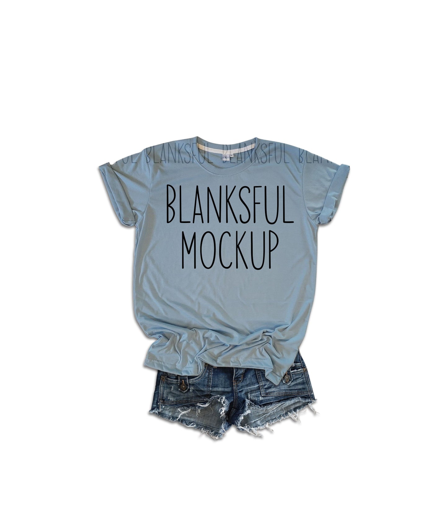 Blanksful Mockup Steel Adult Unisex Shirt - Shirt mockup - Mock up shirt - Flay Lay Mockup - Digital Download - Styled Mockup