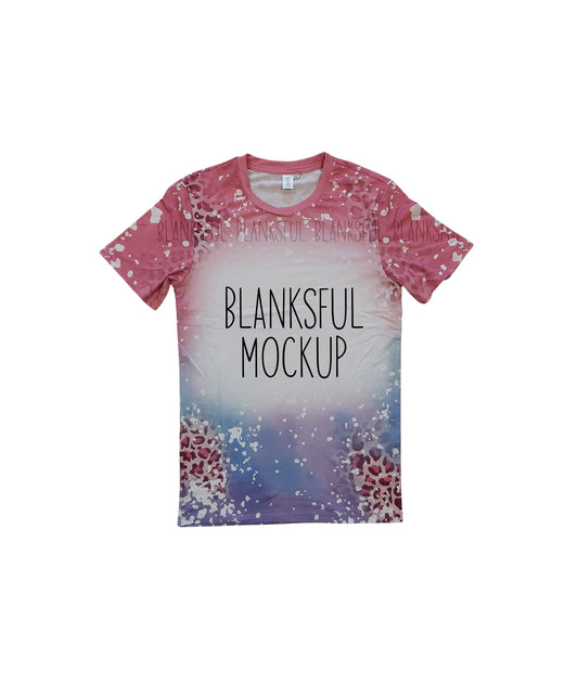 Blanksful Mockup Faux Bleach Shirt Style #1 - Shirt mockup for sublimation - Mock up bleached shirt - Flay Lay Mockup