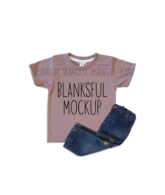Blanksful Mockup Grape Child Shirt - Shirt mockup for sublimation - Mock up child shirt - Flay Lay Mockup