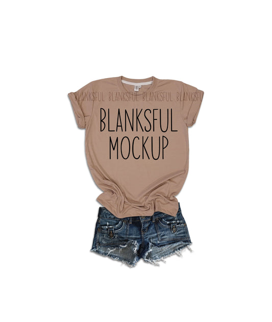 Blanksful Mockup Coffee Adult Unisex Shirt - Shirt mockup - Mock up shirt - Flay Lay Mockup - Digital Download - Styled Mockup