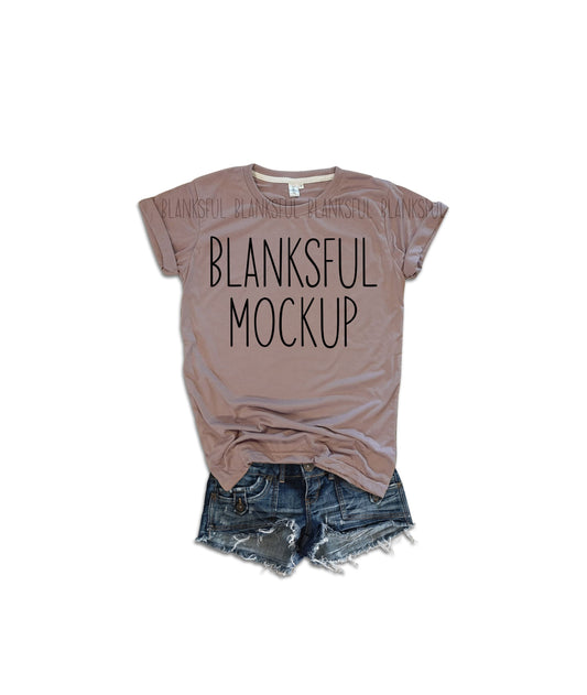 Blanksful Mockup Grape Adult Unisex Shirt - Shirt mockup - Mock up shirt - Flay Lay Mockup - Digital Download - Styled Mockup