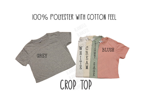 100% Polyester Women's Crop Top