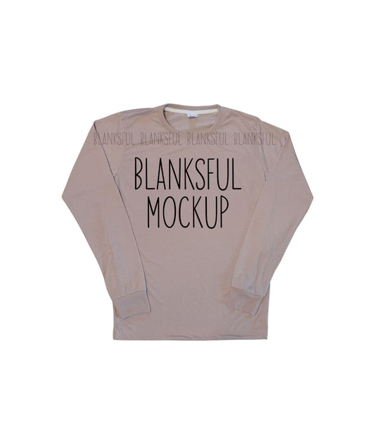 Blanksful Mockup Lilac Long Sleeve Shirt