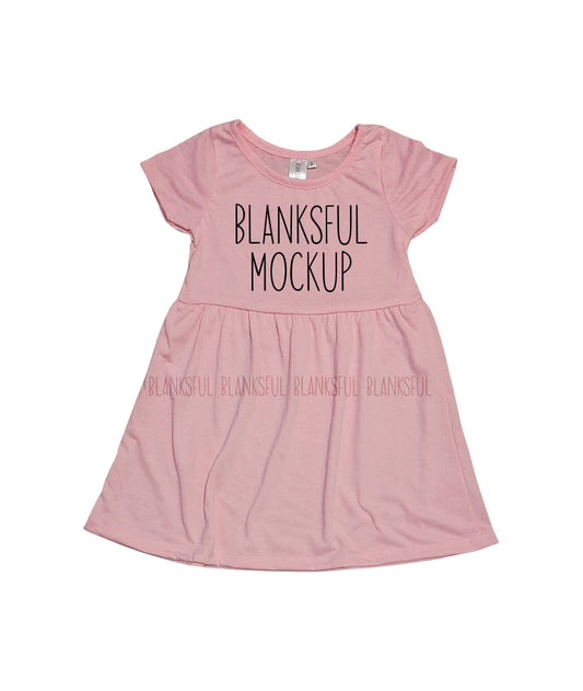 Blanksful Mockup Pink Child Dress