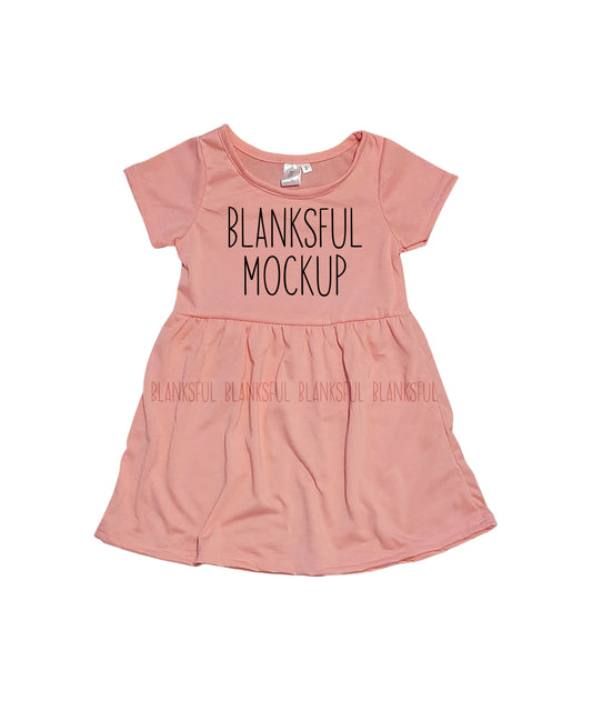 Blanksful Mockup Blush Child Dress