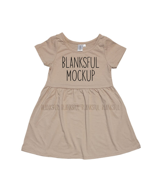 Blanksful Mockup Wheat Child Dress