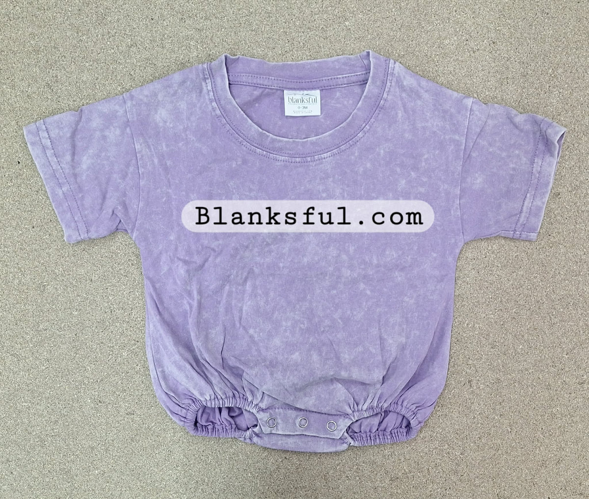 Acid Wash Baggy Bubble Romper – Short Sleeve Decoration Blank