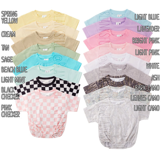 Baggy Bubble Baby Romper - Blank Sublimation Romper