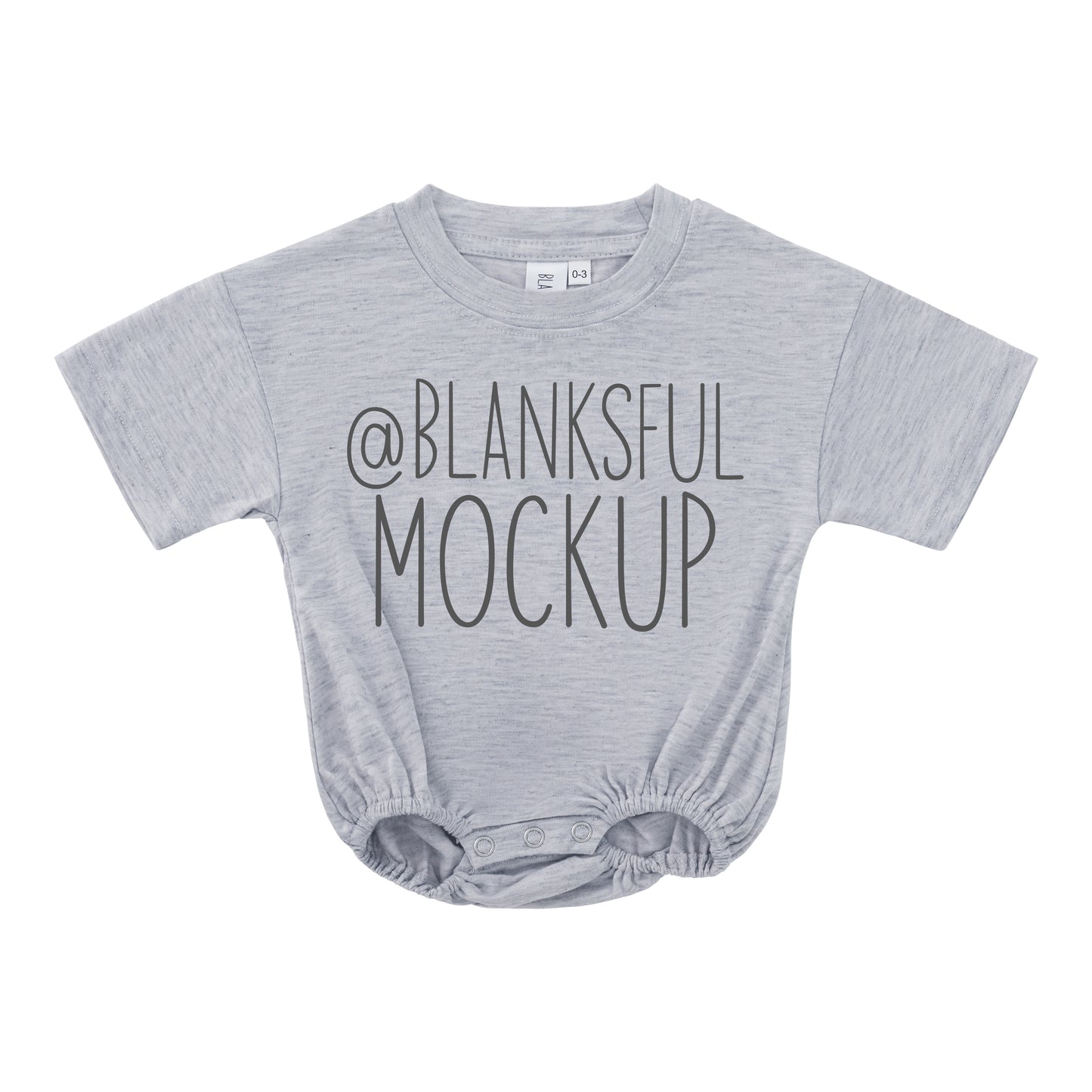 Bubble Romper 95% Polyester - Mockup - Ash