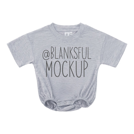 Bubble Romper 95% Polyester - Mockup - Ash