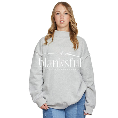 PREORDER - Ash Grey - Reversible Mock Neck Sweatshirt - (closes July 29th at Noon CTS) (should arrive Oct 6th)