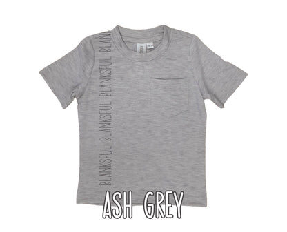 (6 COLORS) Child Pocket T-Shirt - 95% Polyester Blank Sublimation Shirt