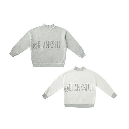 Reversible Mock Neck Sweatshirt - Adult - 60% Cotton
