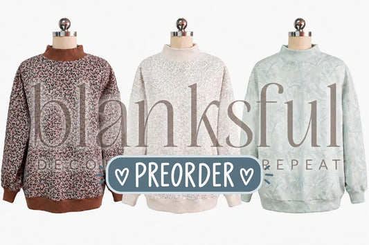PREORDER - Printed Mock Neck - Oversized Fit - (closes when/if sell out) (should arrive Oct 31 2026)