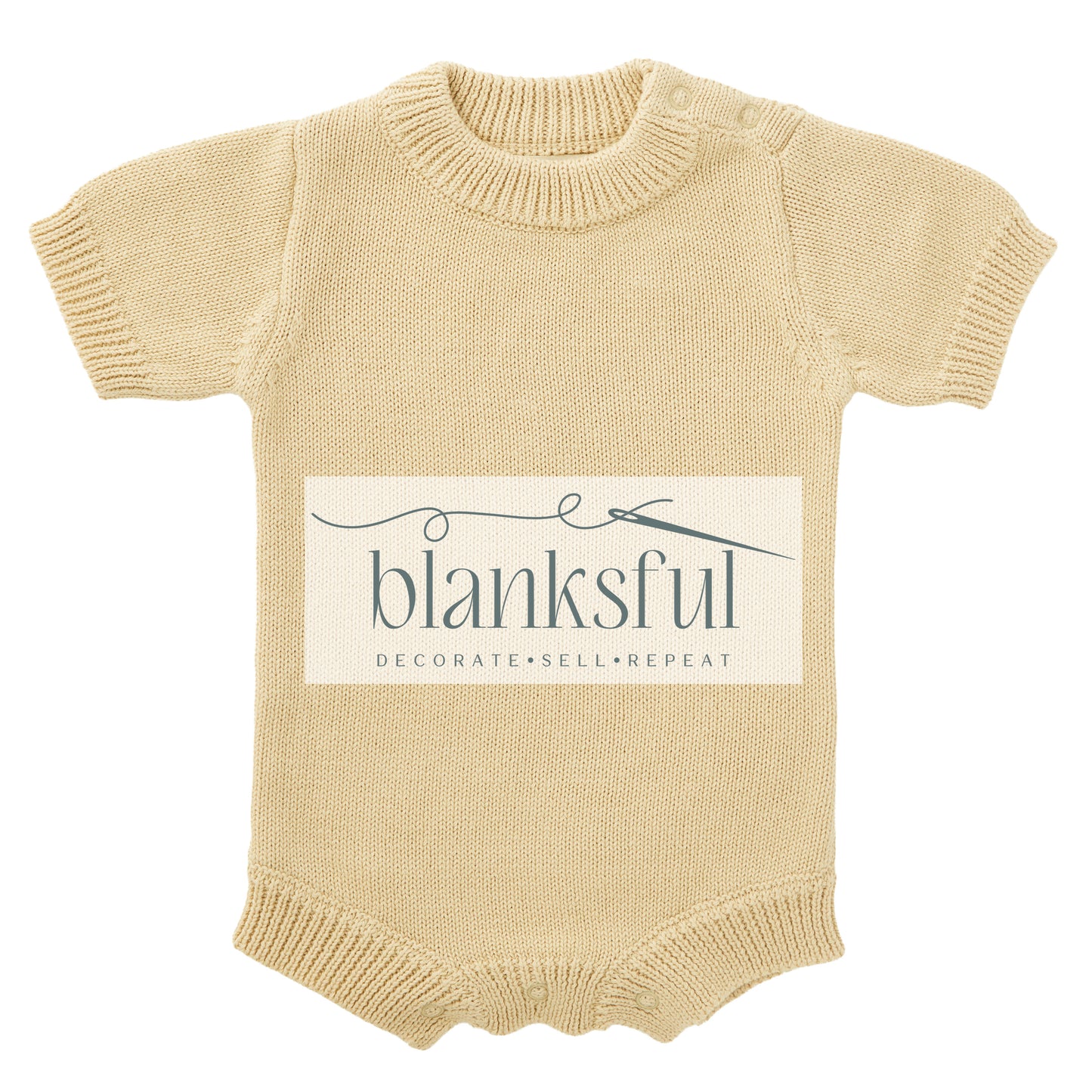 Short Sleeve Knit Romper - Unisex - 100% Cotton