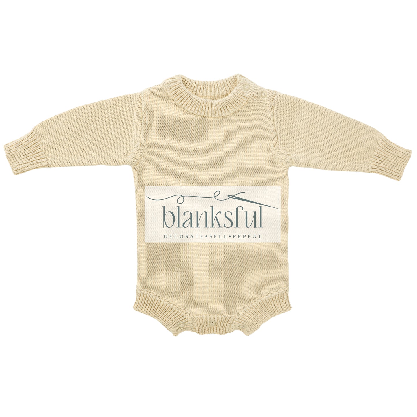 Long Sleeve Knit Romper - Unisex - 100% Cotton