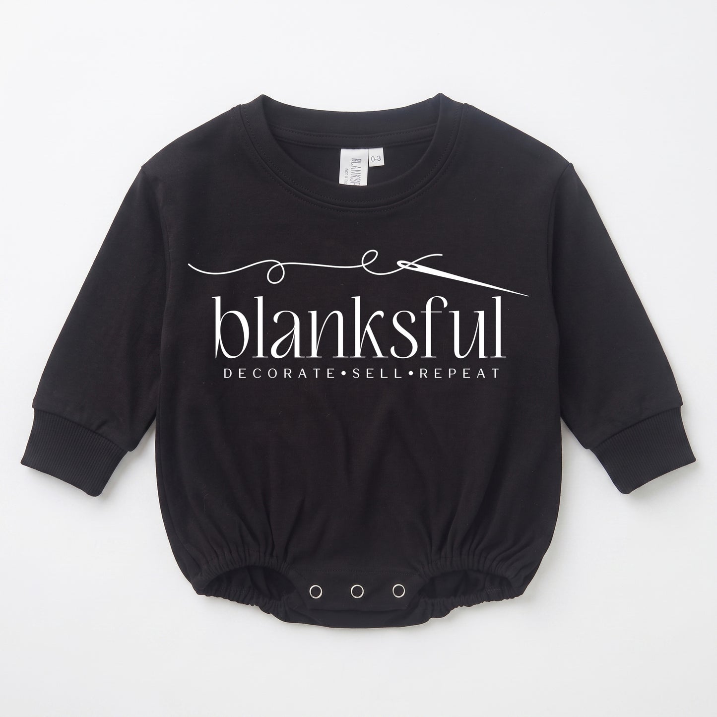 Cotton Baggy Bubble Romper - 100% Cotton - Long Sleeve - Thick Material