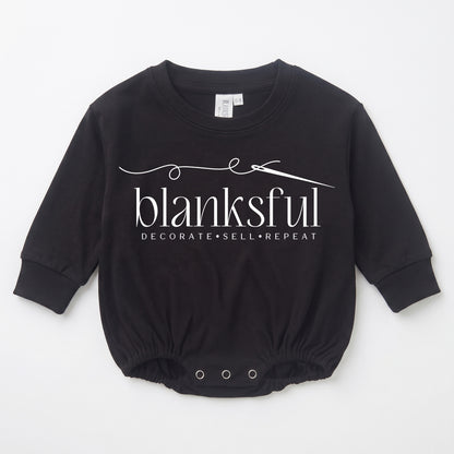 Cotton Baggy Bubble Romper - 100% Cotton - Long Sleeve - Thick Material