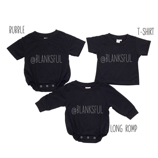 Black Bubble or T-Shirt Blanks (NOT FOR SUBLIMATION)