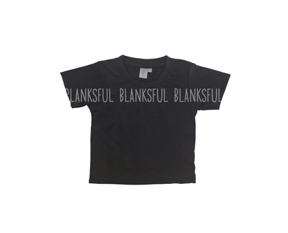 Black Infant / Toddler - 100% Blank Polyester Shirts (NOT FOR SUBLIMATION)