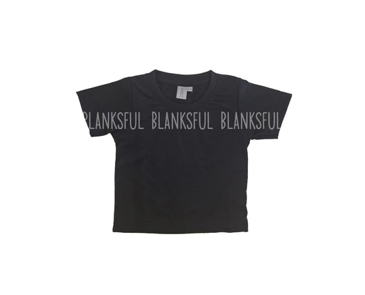 Black Infant / Toddler - 100% Blank Polyester Shirts (NOT FOR SUBLIMATION)