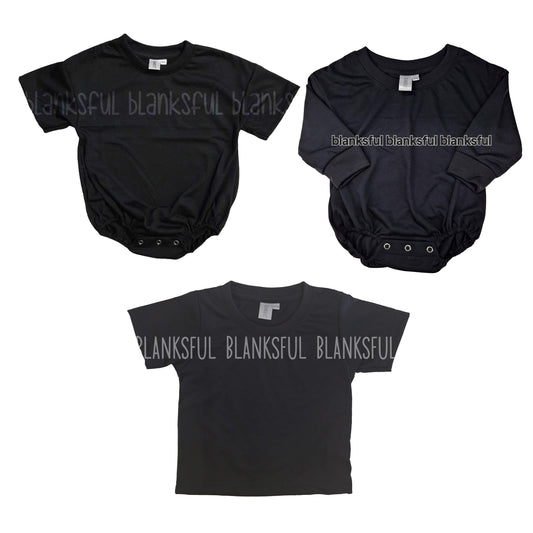 Black Bubble or T-Shirt Blanks (NOT FOR SUBLIMATION)